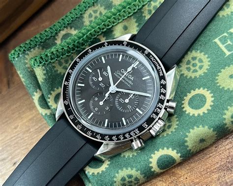 omega speedmaster silicone strap|best strap for Omega Speedmaster.